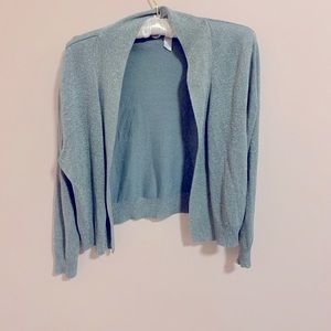 Verve crop top cardigan with 3/4 sleeves